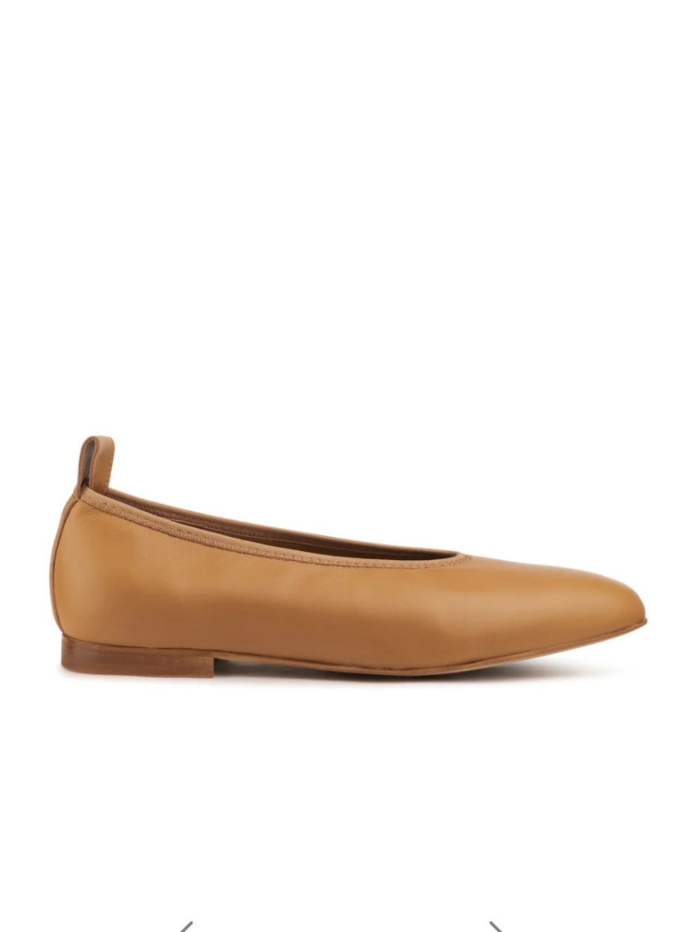 Italeau Valleria Handmade Almond Flats Tan Leather